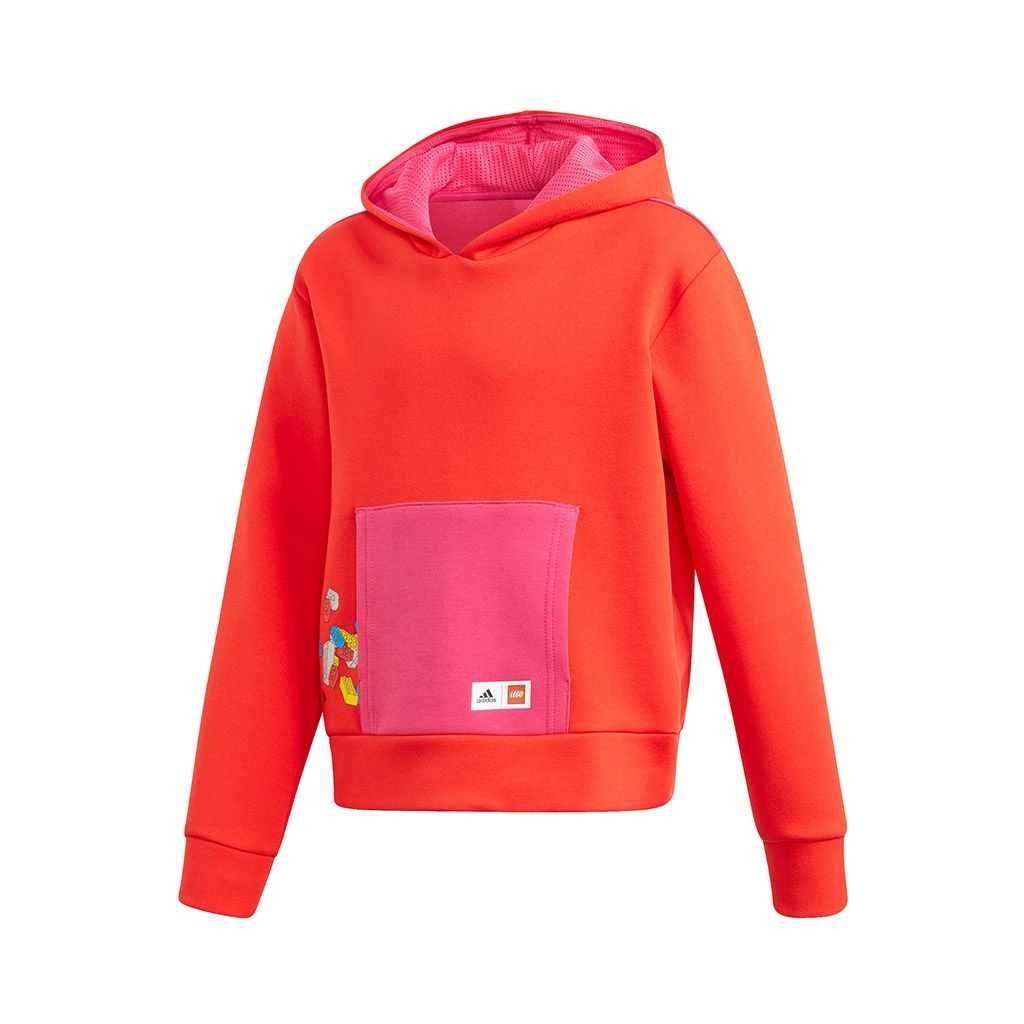 Adidas Lego Sudadera corta con capucha Boxy Bricks adidas x Classic LEGO Edades 6+ # 5006541 Artículo Rojo | PVD-892014