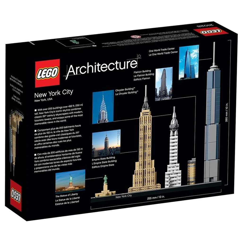 Architecture Lego Ciudad de Nueva York Edades 12+ # 21028 Artículo 598 Piezas | EKP-386540