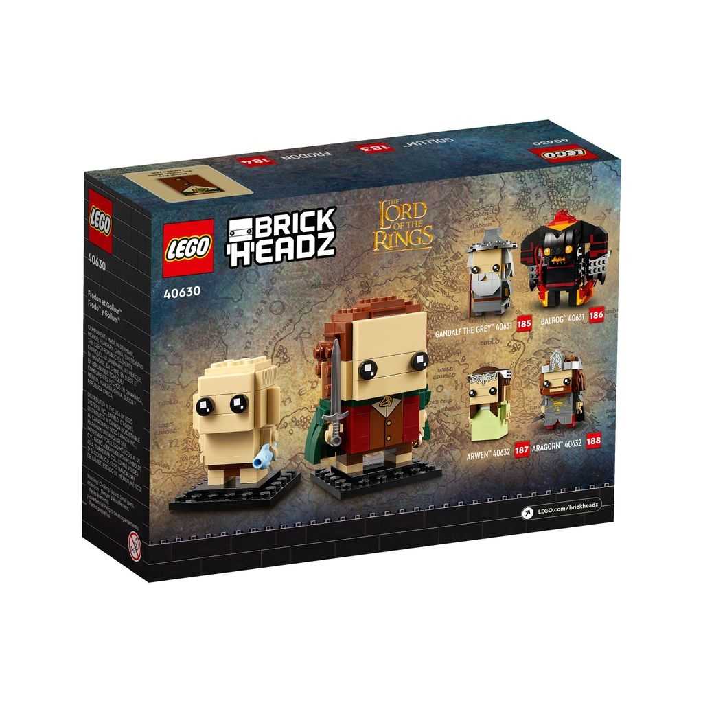 BrickHeadz Lego Frodo y Gollum Edades 10+ # 40630 Artículo 184 Piezas | PAX-692401