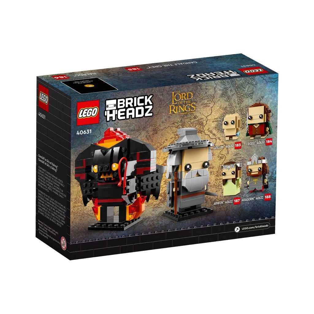 BrickHeadz Lego Gandalf el Gris y Balrog Edades 10+ # 40631 Artículo 348 Piezas | XHP-405968