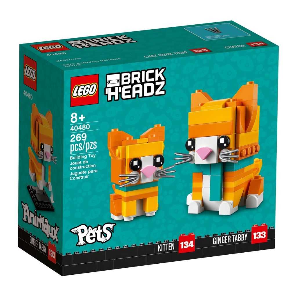 BrickHeadz Lego Gato naranja Edades 8+ # 40480 Artículo 269 Piezas | PKL-608394