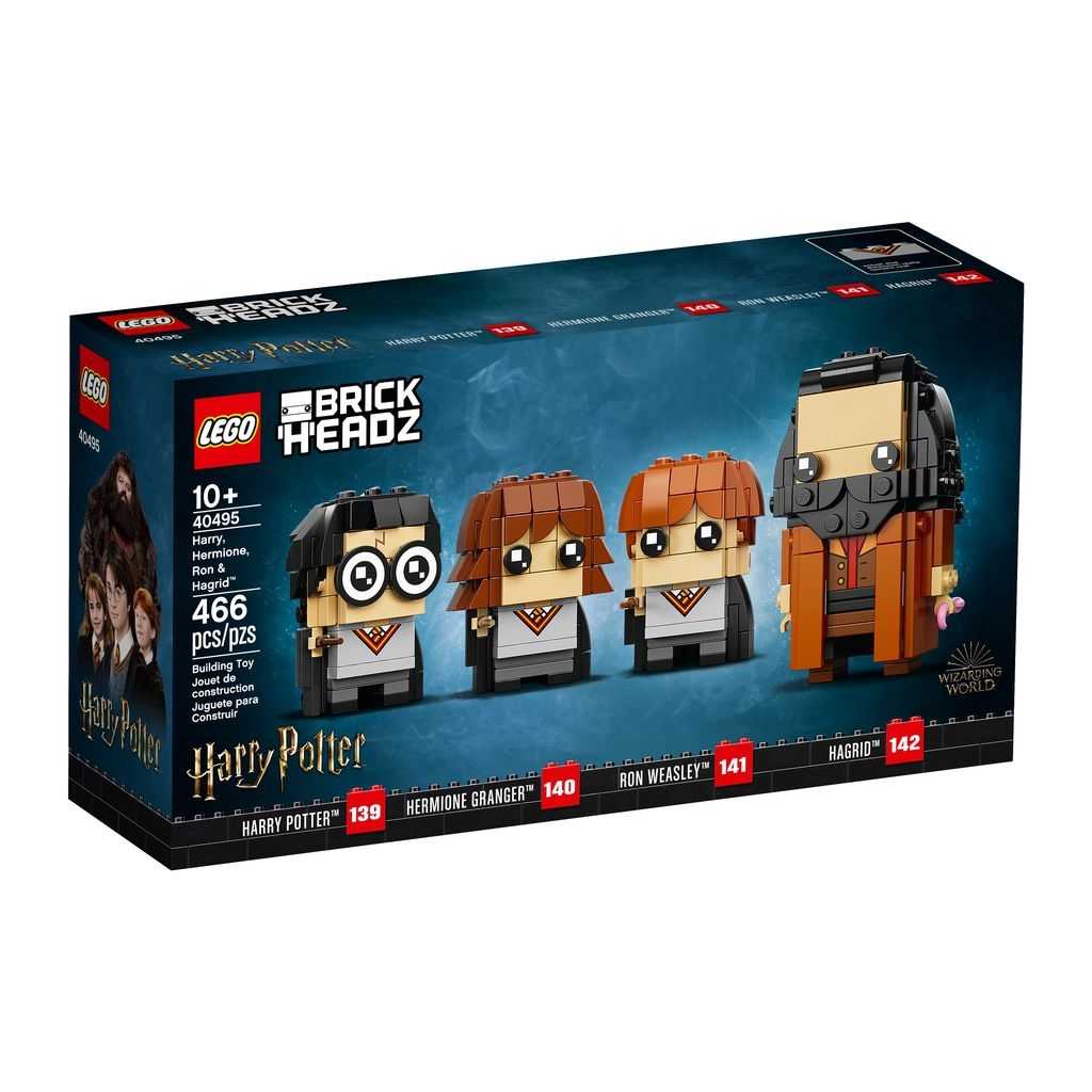 BrickHeadz Lego Harry, Hermione, Ron y Hagrid Edades 10+ # 40495 Artículo 466 Piezas | YMR-691507