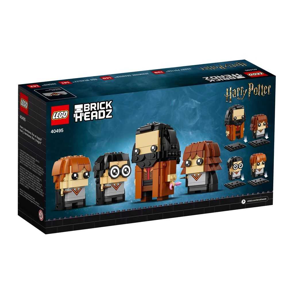 BrickHeadz Lego Harry, Hermione, Ron y Hagrid Edades 10+ # 40495 Artículo 466 Piezas | YMR-691507