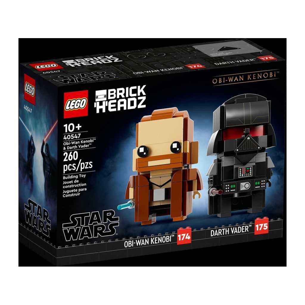 BrickHeadz Lego Obi-Wan Kenobi y Darth Vader Edades 10+ # 40547 Artículo 260 Piezas | JBO-180572