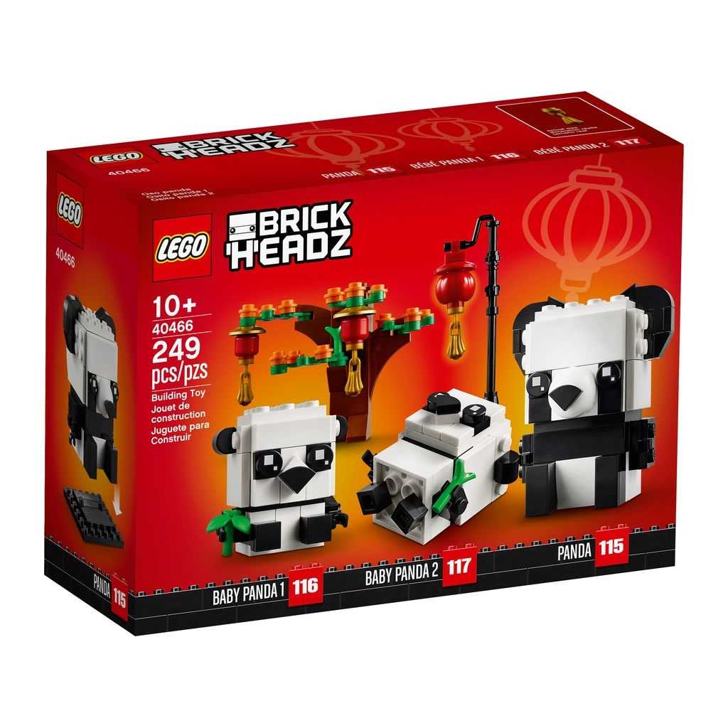 BrickHeadz Lego Pandas del Año Nuevo Chino Edades 10+ # 40466 Artículo 249 Piezas | IDJ-635708