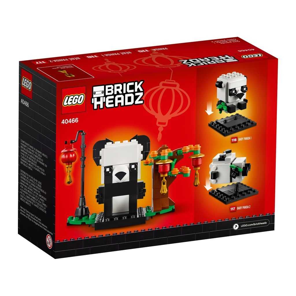 BrickHeadz Lego Pandas del Año Nuevo Chino Edades 10+ # 40466 Artículo 249 Piezas | IDJ-635708