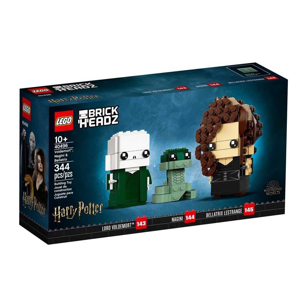 BrickHeadz Lego Voldemort, Nagini y Bellatrix Edades 10+ # 40496 Artículo 344 Piezas | CAZ-718420