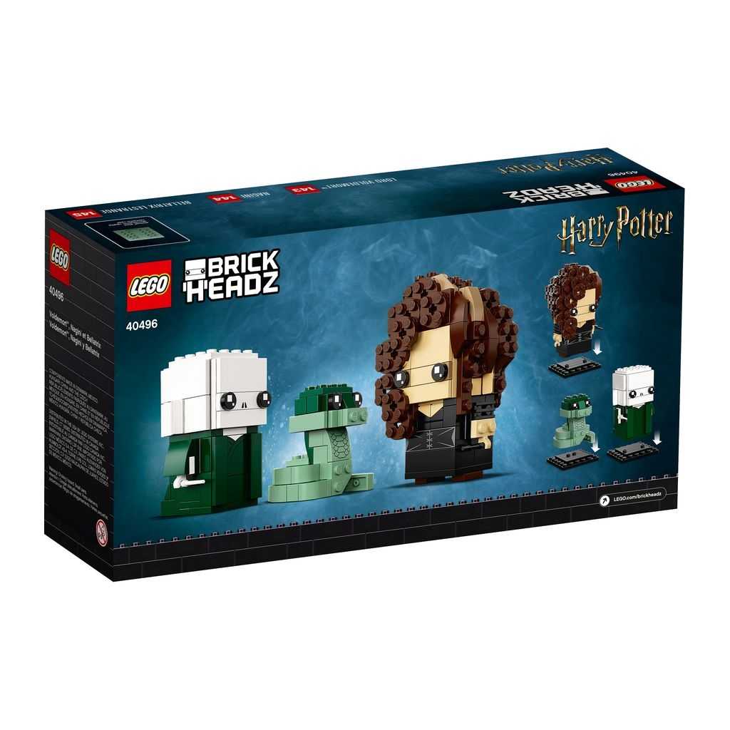 BrickHeadz Lego Voldemort, Nagini y Bellatrix Edades 10+ # 40496 Artículo 344 Piezas | CAZ-718420