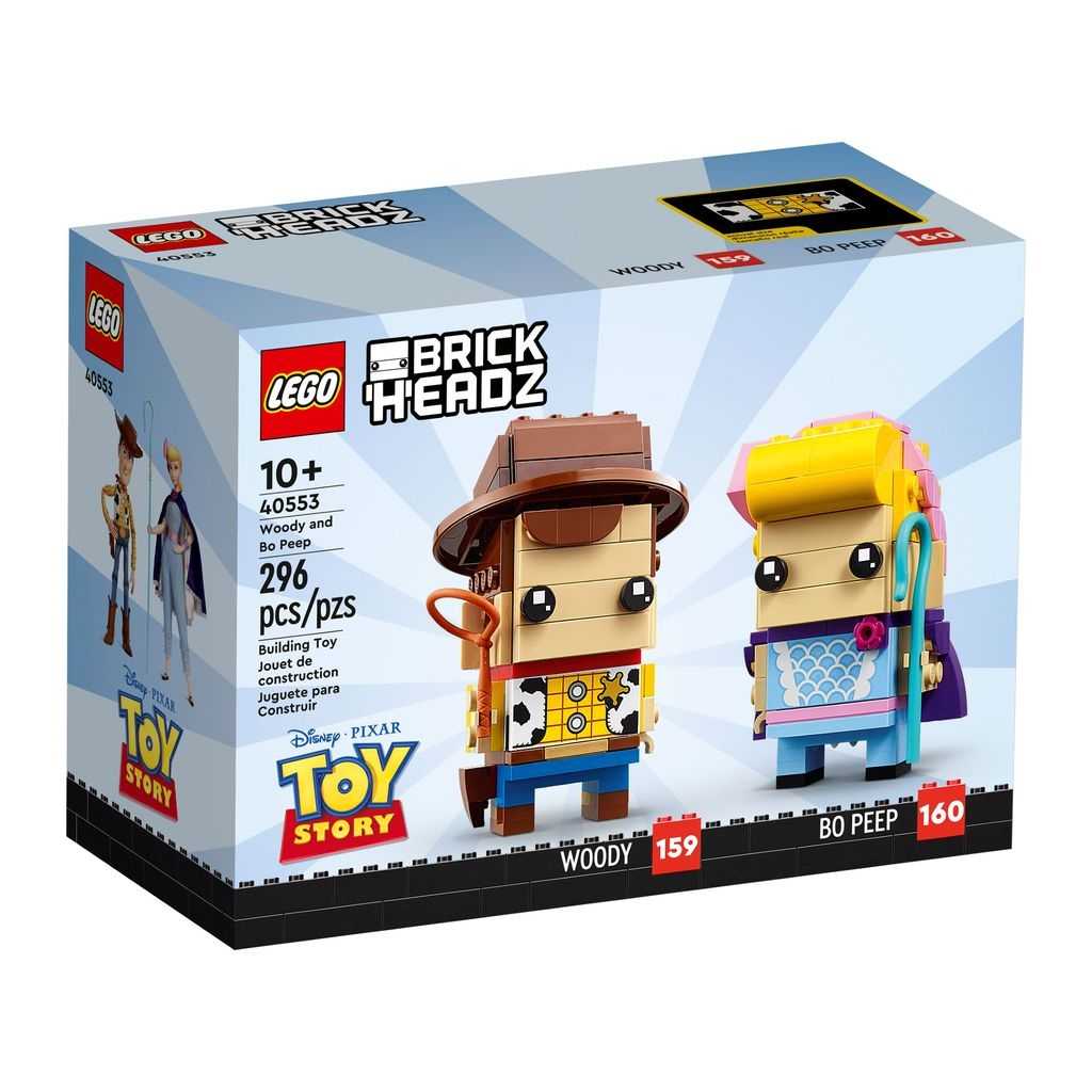 BrickHeadz Lego Woody y Bo Peep Edades 10+ # 40553 Artículo 296 Piezas | CJR-784965