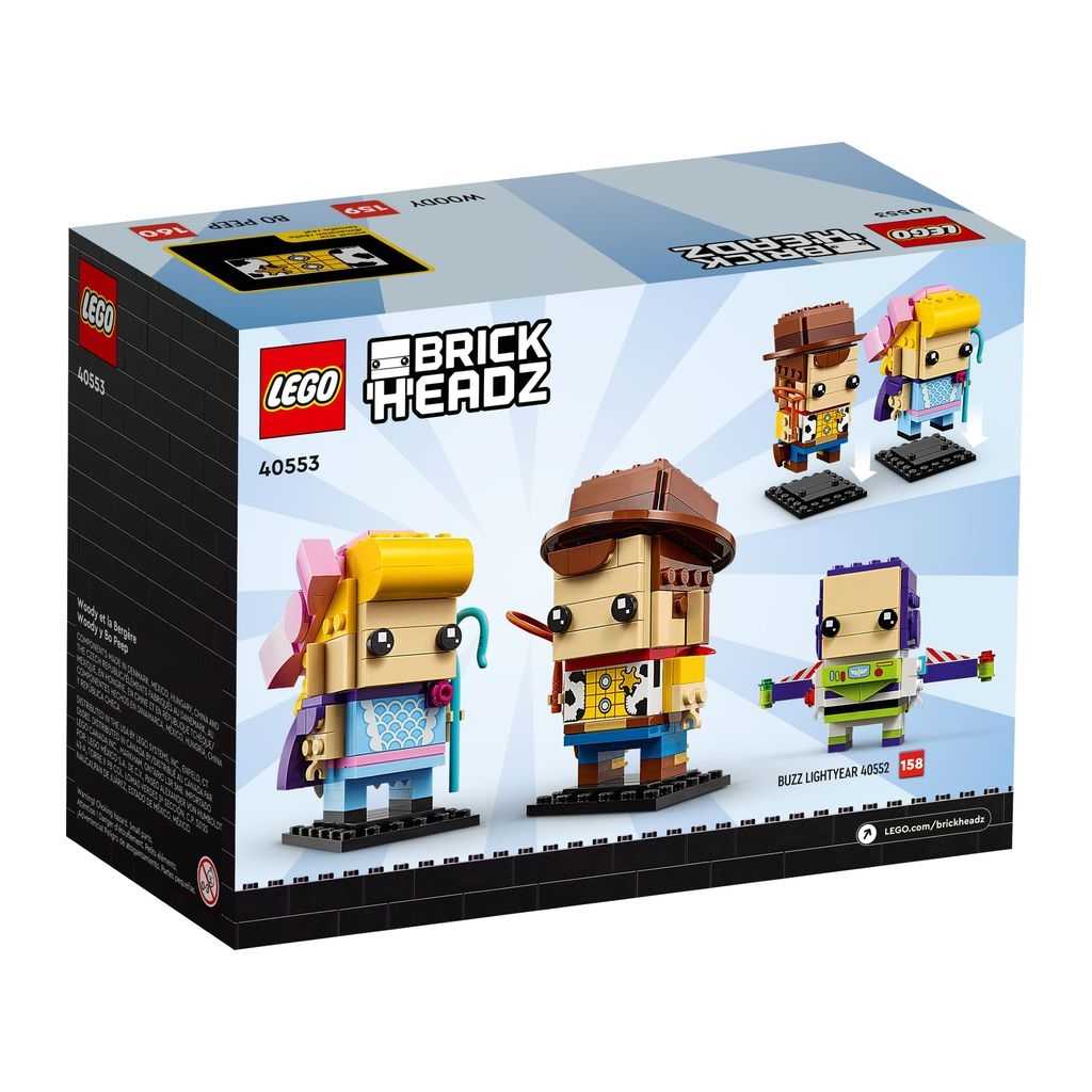 BrickHeadz Lego Woody y Bo Peep Edades 10+ # 40553 Artículo 296 Piezas | CJR-784965