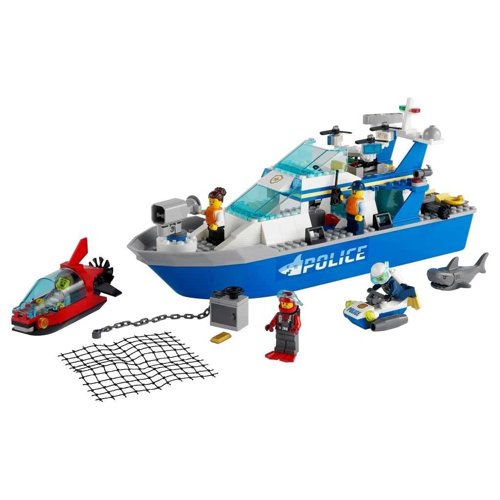 City Lego Barco Patrulla de Policía Edades 5+ # 60277 Artículo 276 Piezas | GNY-075136