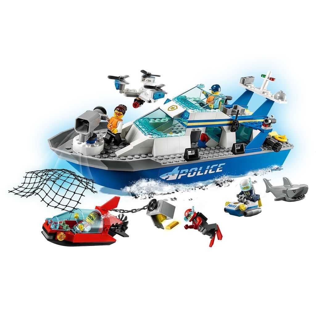 City Lego Barco Patrulla de Policía Edades 5+ # 60277 Artículo 276 Piezas | GNY-075136