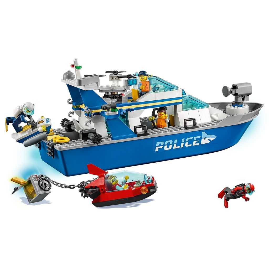 City Lego Barco Patrulla de Policía Edades 5+ # 60277 Artículo 276 Piezas | GNY-075136