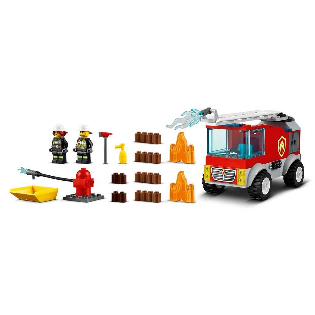 City Lego Camión de Bomberos con Escalera Edades 4+ # 60280 Artículo 88 Piezas | QBC-594136