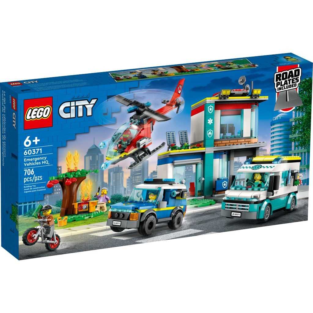 City Lego Central de Vehículos de Emergencia Edades 6+ # 60371 Artículo 706 Piezas | NJS-467028