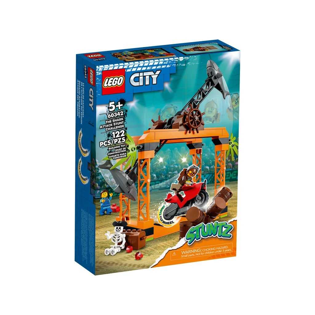 City Lego Desafío Acrobático: Ataque del Tiburón Edades 5+ # 60342 Artículo 122 Piezas | AJO-195076