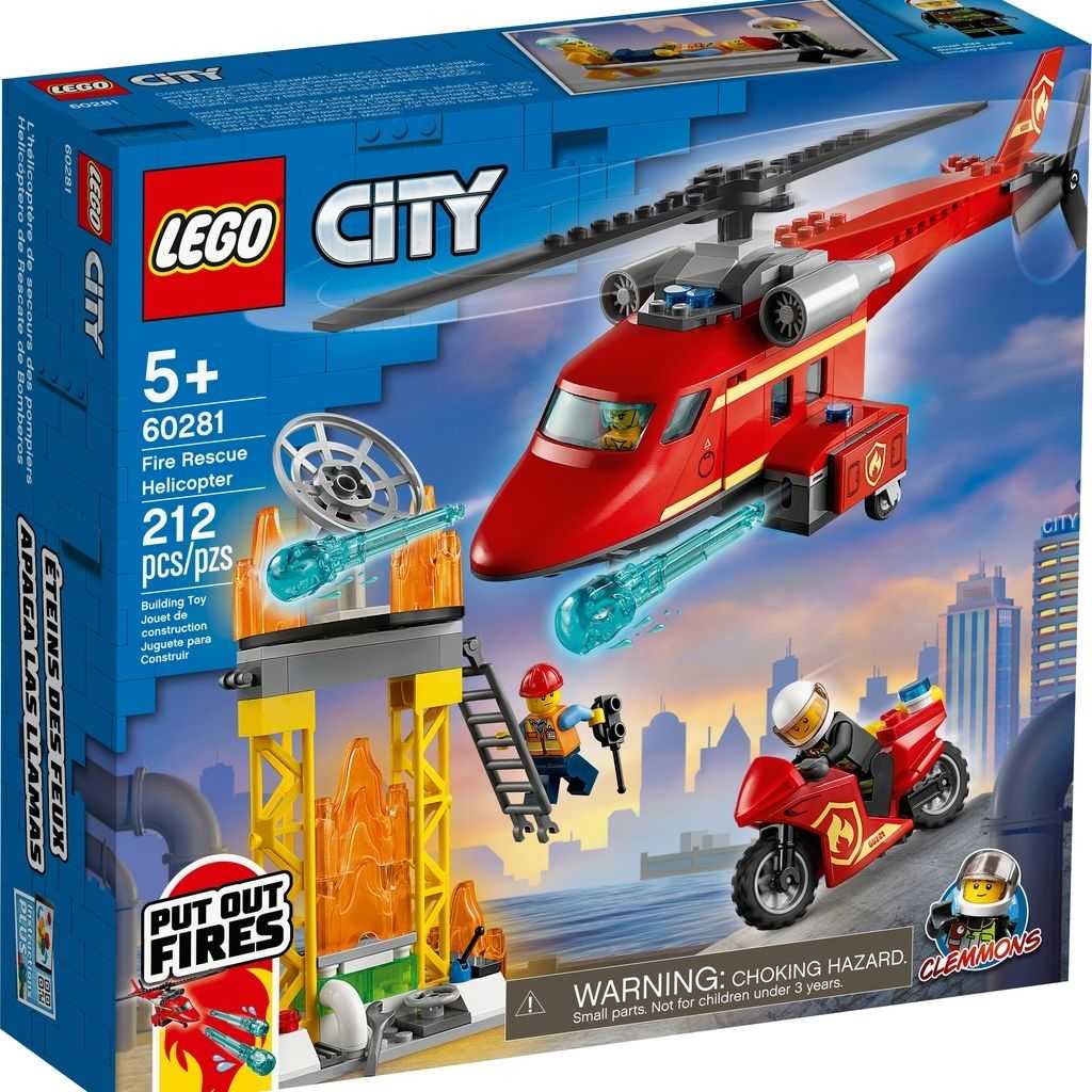 City Lego Helicóptero de Rescate de Bomberos Edades 5+ # 60281 Artículo 212 Piezas | IKL-241369