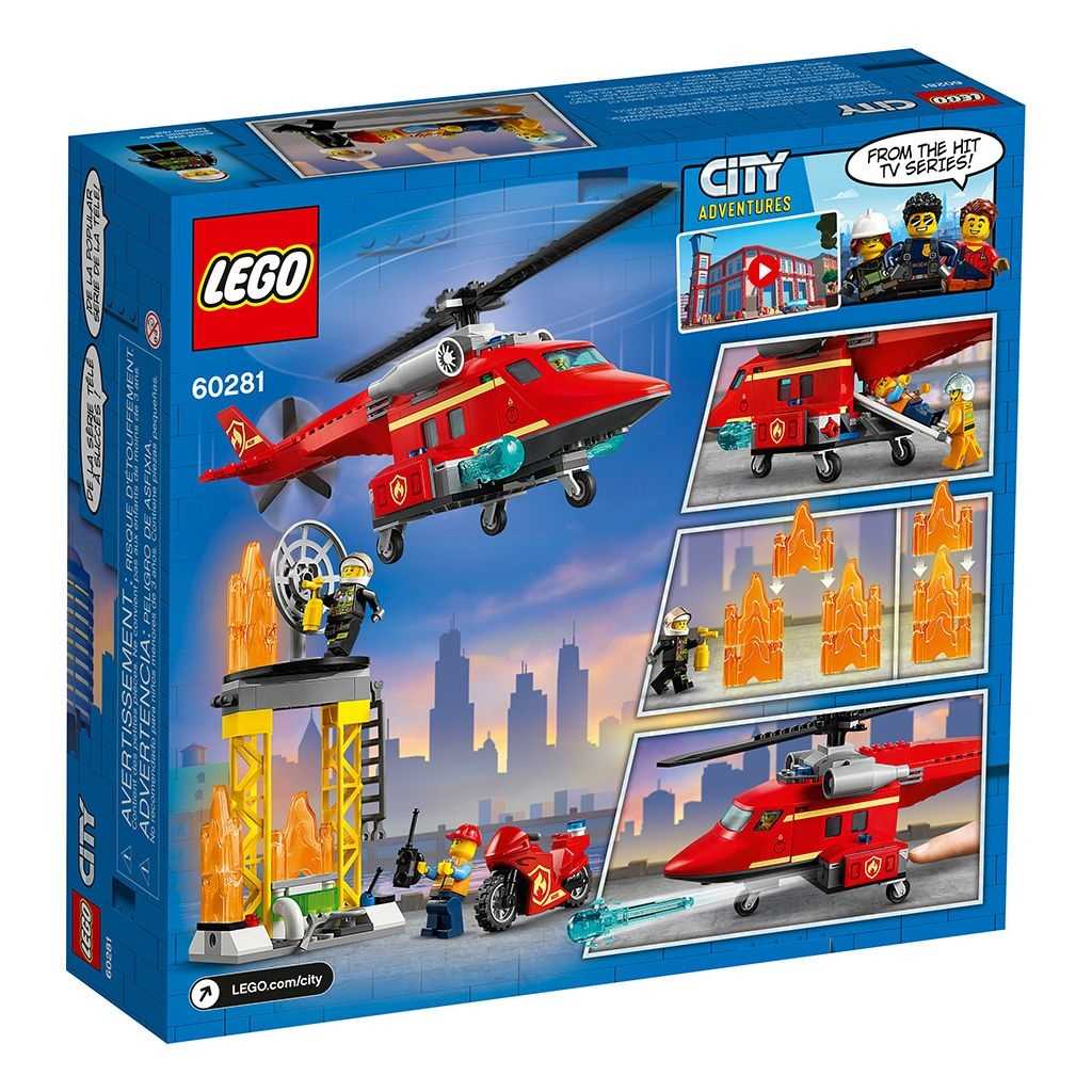 City Lego Helicóptero de Rescate de Bomberos Edades 5+ # 60281 Artículo 212 Piezas | IKL-241369