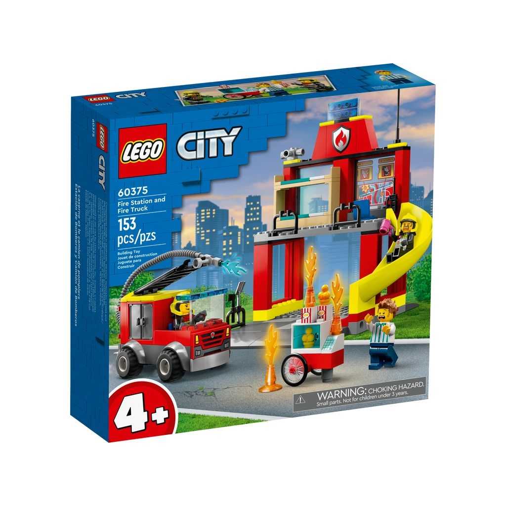 City Lego Parque de Bomberos y Camión de Bomberos Edades 4+ # 60375 Artículo 153 Piezas | CIX-973058