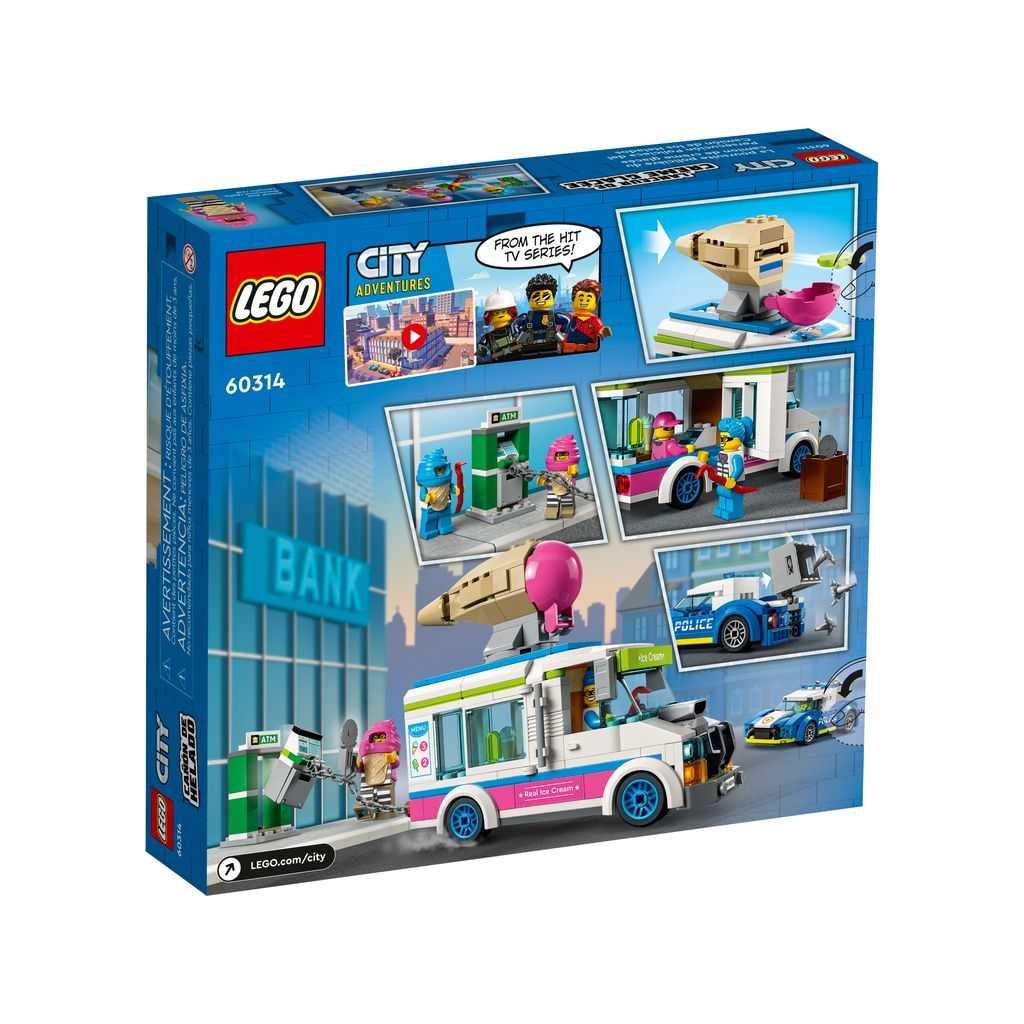 City Lego Persecución Policial del Camión de los Helados Edades 5+ # 60314 Artículo 317 Piezas | CAE-915432