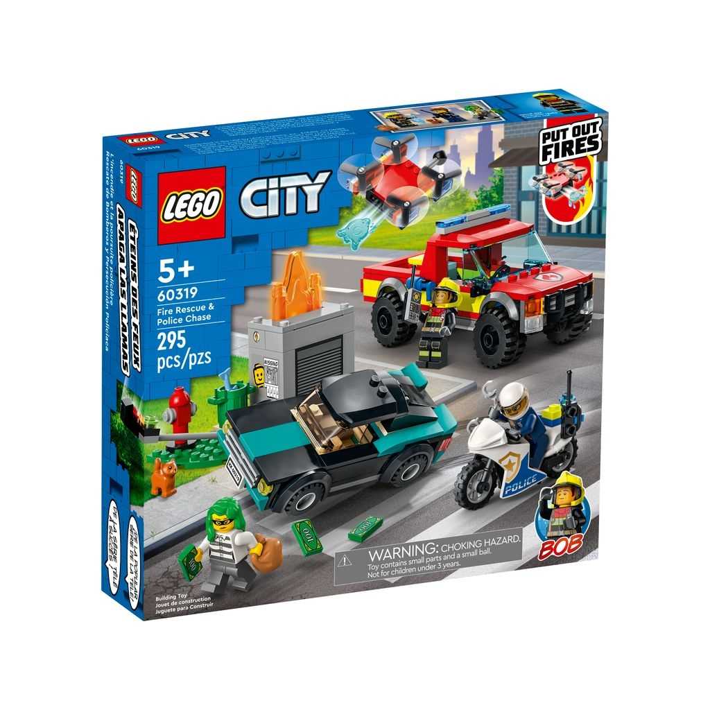 City Lego Rescate de Bomberos y Persecución Policial Edades 5+ # 60319 Artículo 295 Piezas | NIG-254793