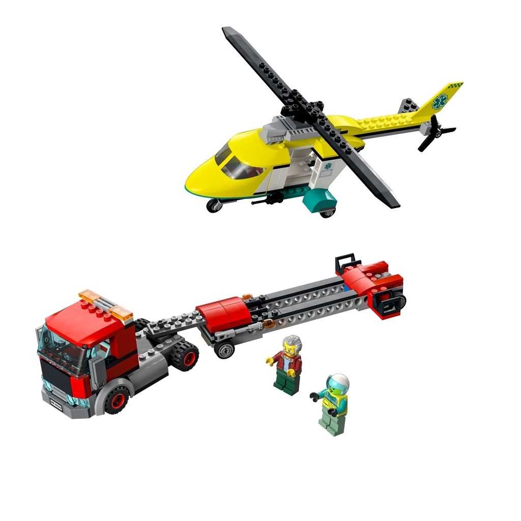 City Lego Transporte del Helicóptero de Rescate Edades 5+ # 60343 Artículo 215 Piezas | GXA-891532