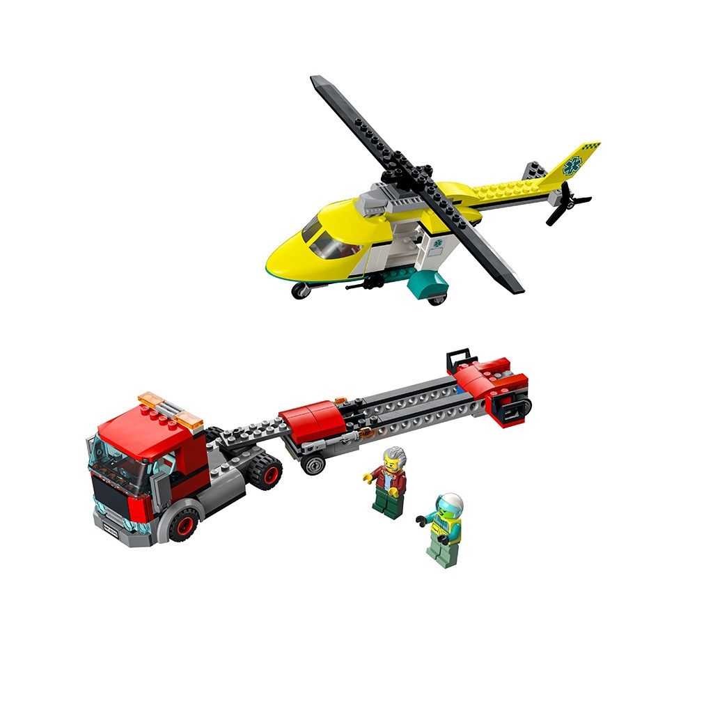 City Lego Transporte del Helicóptero de Rescate Edades 5+ # 60343 Artículo 215 Piezas | GXA-891532