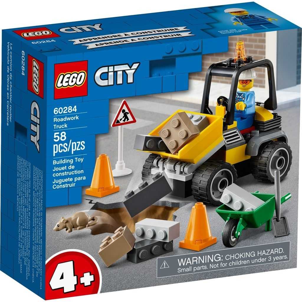 City Lego Vehículo de Obras en Carretera Edades 4+ # 60284 Artículo 58 Piezas | RJA-621874