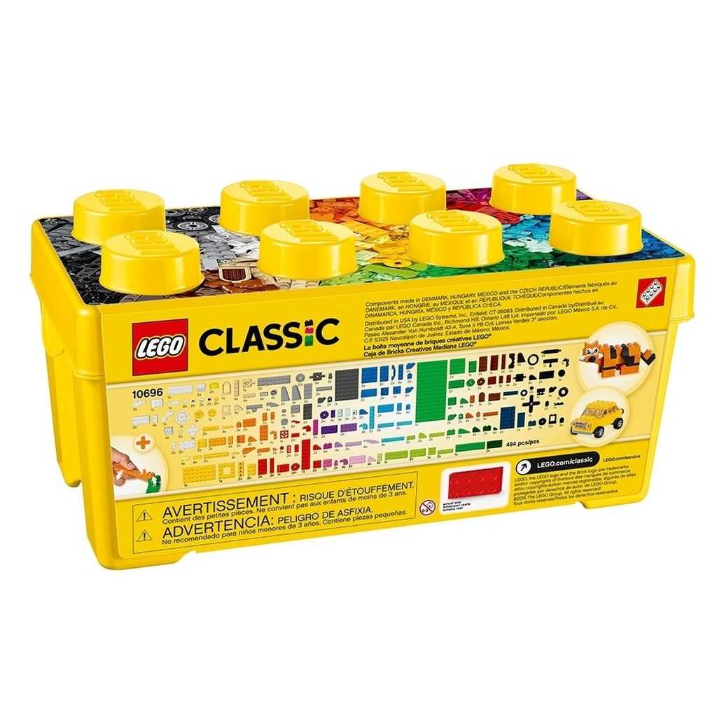 Classic Lego Caja de Ladrillos Creativos Mediana LEGO Edades 4-99 # 10696 Artículo 484 Piezas | MSP-485296