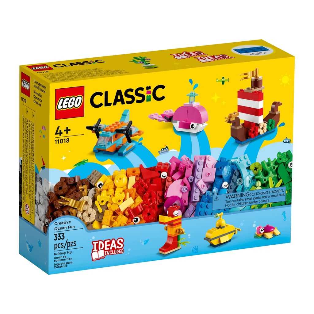 Classic Lego Diversión Oceánica Creativa Edades 4+ # 11018 Artículo 333 Piezas | XZW-029487