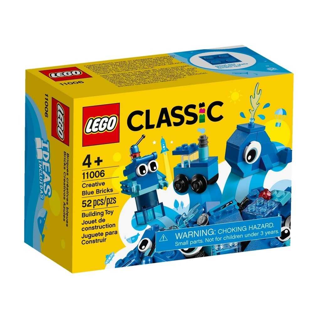 Classic Lego Ladrillos Creativos Edades 4+ # 11006 Artículo 52 Piezas Azules | DNU-384092