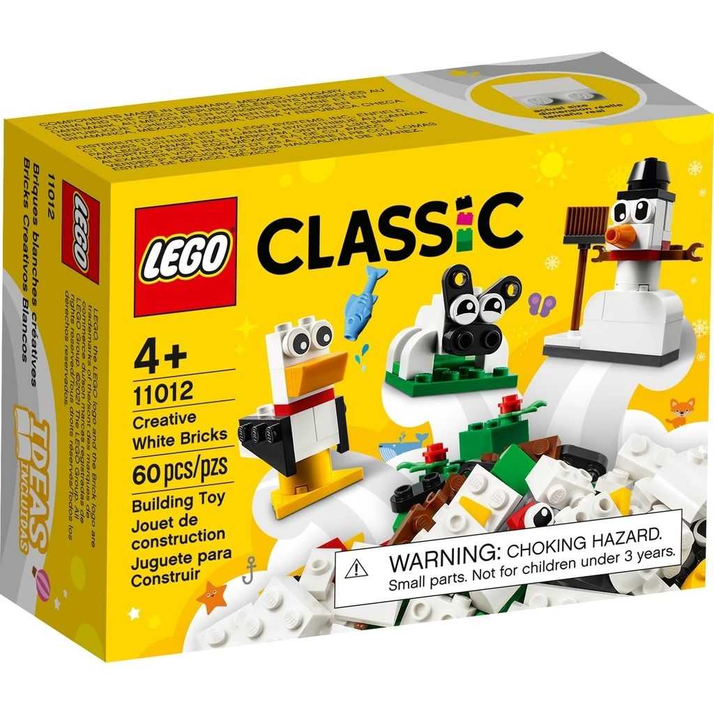 Classic Lego Ladrillos Creativos Edades 4+ # 11012 Artículo 60 Piezas Blancos | IYS-629508