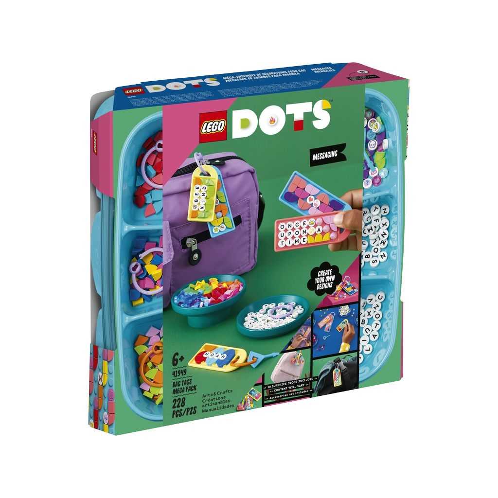 DOTS Lego Megapack de Adornos para Mochila: Mensajes Edades 6+ # 41949 Artículo 228 Piezas | KRS-634105