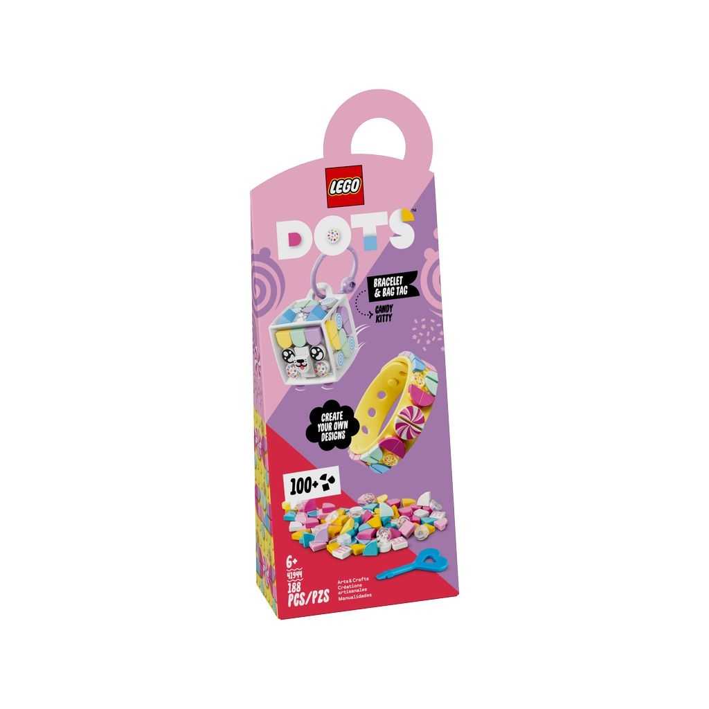 DOTS Lego Pulsera y Adorno para Mochila Gatito Goloso Edades 6+ # 41944 Artículo 188 Piezas Amarillo | ETD-270853