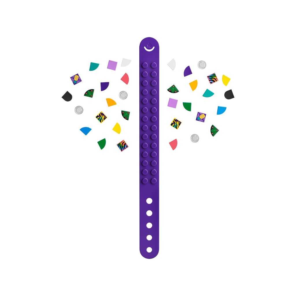 DOTS Lego Pulsera y Adorno para Mochila Tigre Fluorescente Edades 6+ # 41945 Artículo 188 Piezas Morado | XIR-928405