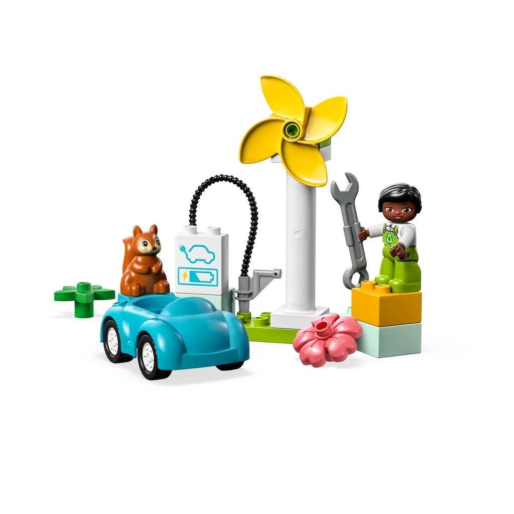 DUPLO Lego Aerogenerador y Coche Eléctrico Edades 2+ # 10985 Artículo 16 Piezas | YMA-093761