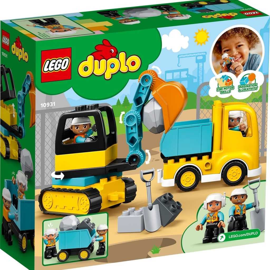 DUPLO Lego Camión y Excavadora con Orugas Edades 2+ # 10931 Artículo 20 Piezas | FRJ-921685