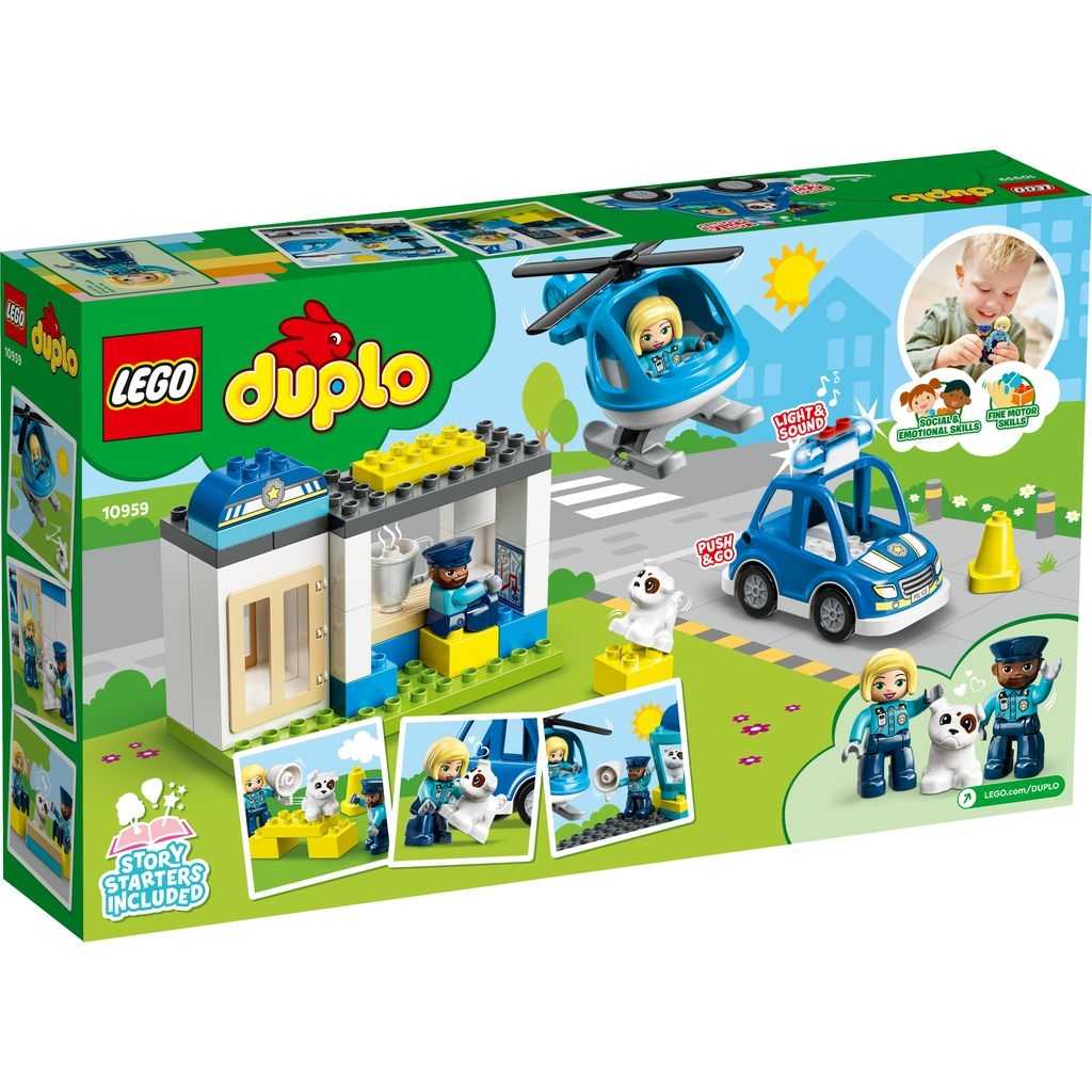 DUPLO Lego Comisaría de Policía y Helicóptero Edades 2+ # 10959 Artículo 40 Piezas | WMK-940123