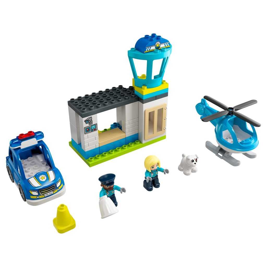 DUPLO Lego Comisaría de Policía y Helicóptero Edades 2+ # 10959 Artículo 40 Piezas | WMK-940123