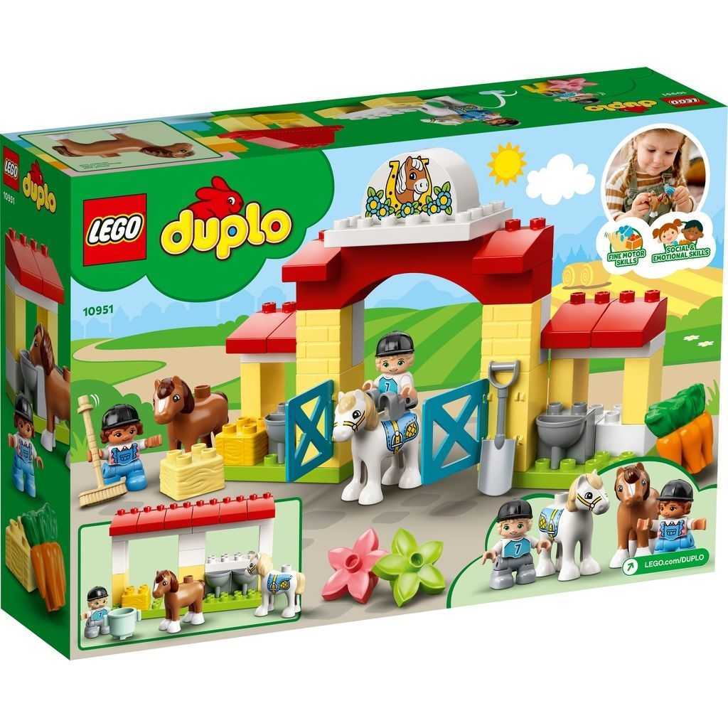 DUPLO Lego Establo con Ponis Edades 2+ # 10951 Artículo 65 Piezas | AXR-754362