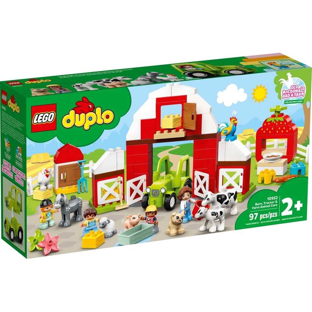 DUPLO Lego Granero, Tractor y Animales de la Granja Edades 2+ # 10952 Artículo 97 Piezas | HQC-640523