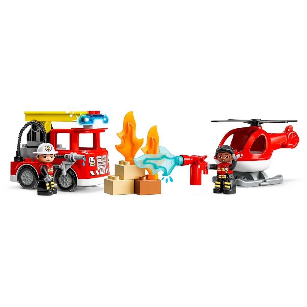 DUPLO Lego Parque de Bomberos y Helicóptero Edades 2+ # 10970 Artículo 117 Piezas | QSI-730689