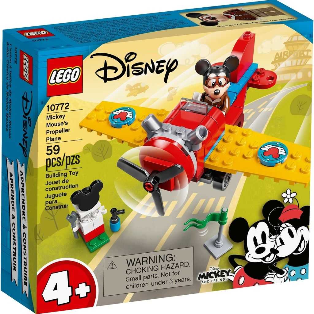 Disney Lego Avión Clásico de Mickey Mouse Edades 4+ # 10772 Artículo 59 Piezas | KHU-017368