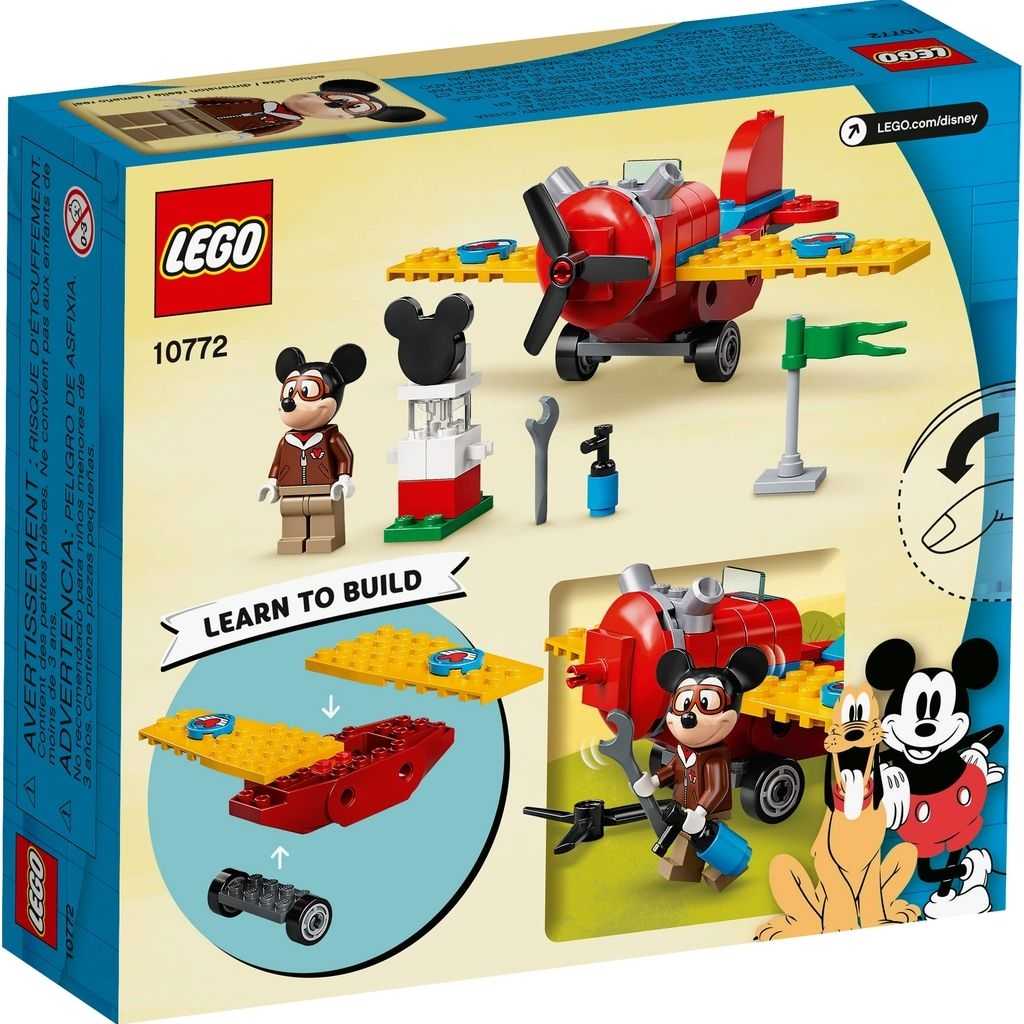 Disney Lego Avión Clásico de Mickey Mouse Edades 4+ # 10772 Artículo 59 Piezas | KHU-017368