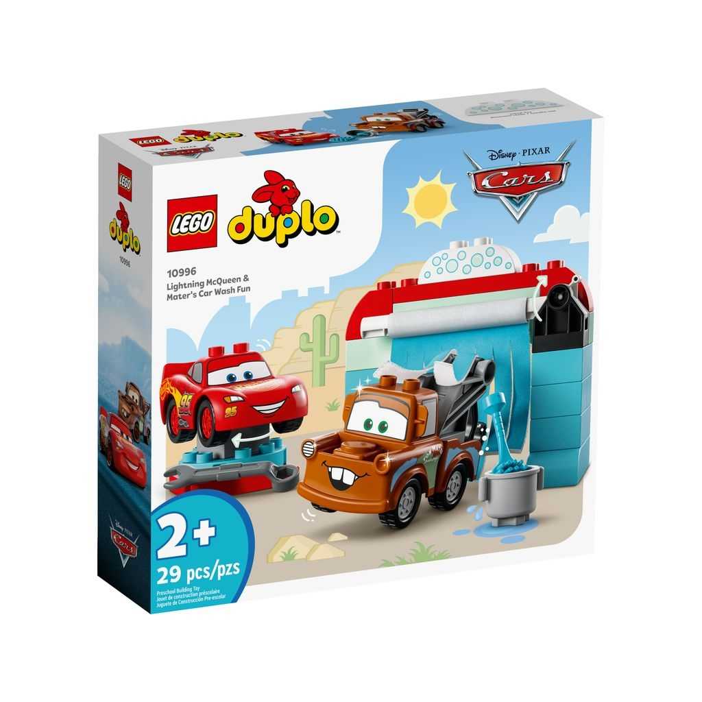 Disney Lego Diversión en el Autolavado con Rayo McQueen y Mate Edades 2+ # 10996 Artículo 29 Piezas | YIT-416378