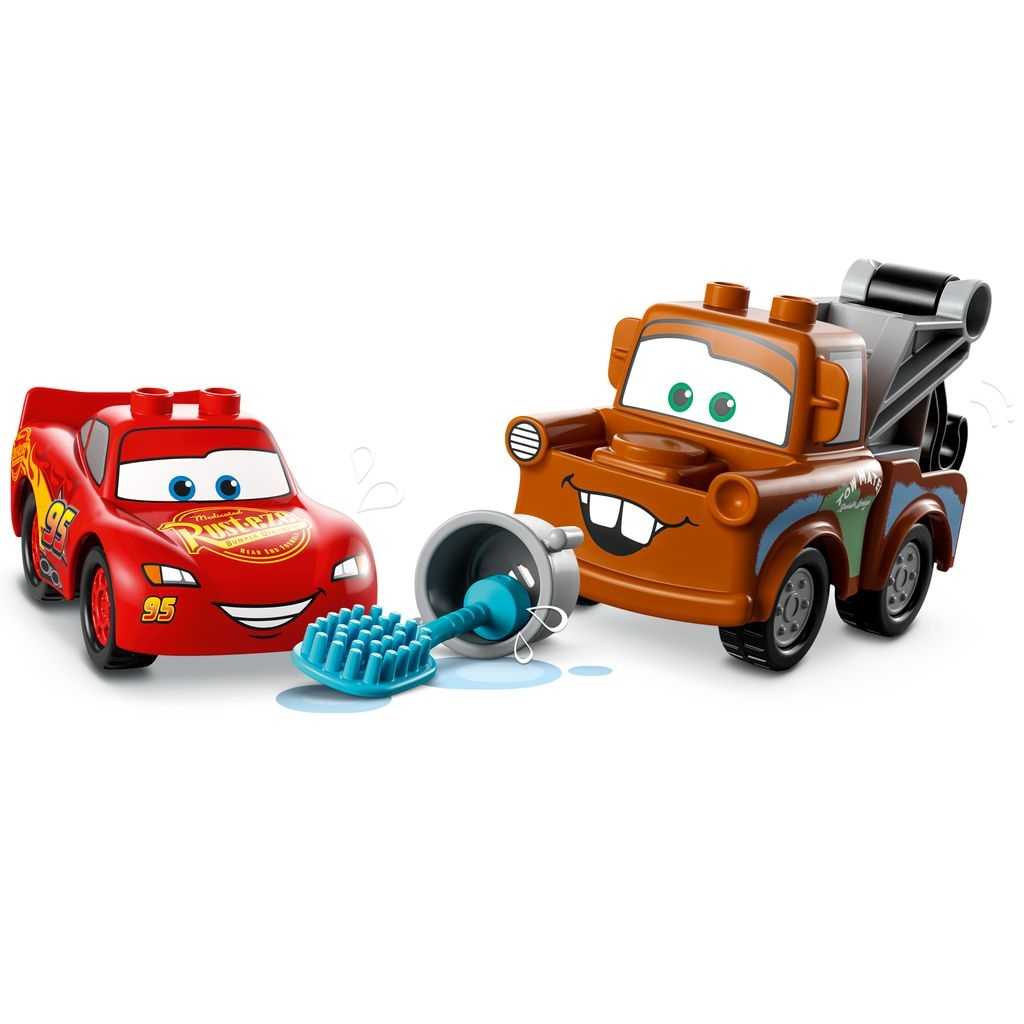 Disney Lego Diversión en el Autolavado con Rayo McQueen y Mate Edades 2+ # 10996 Artículo 29 Piezas | YIT-416378