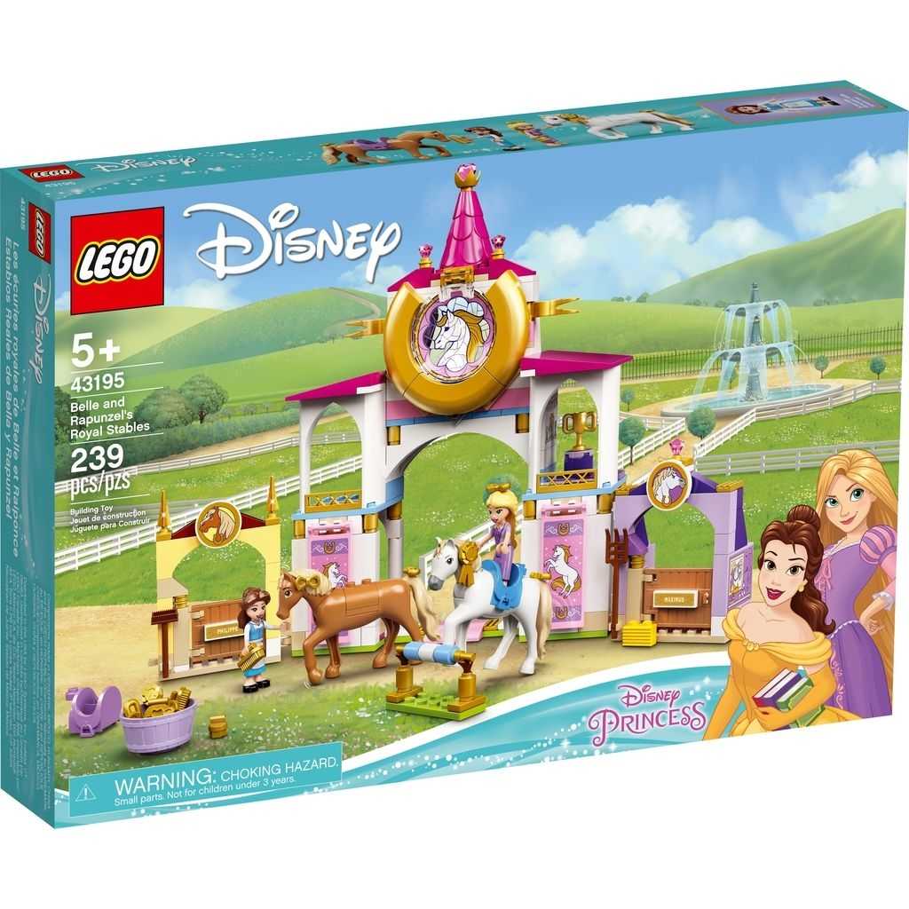 Disney Lego Establos Reales de Bella y Rapunzel Edades 5+ # 43195 Artículo 239 Piezas | EBK-937048