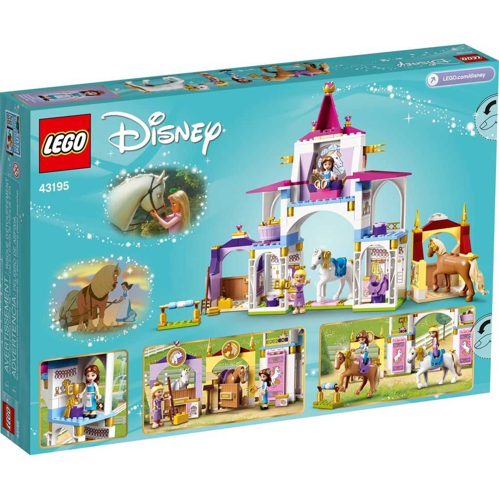 Disney Lego Establos Reales de Bella y Rapunzel Edades 5+ # 43195 Artículo 239 Piezas | EBK-937048