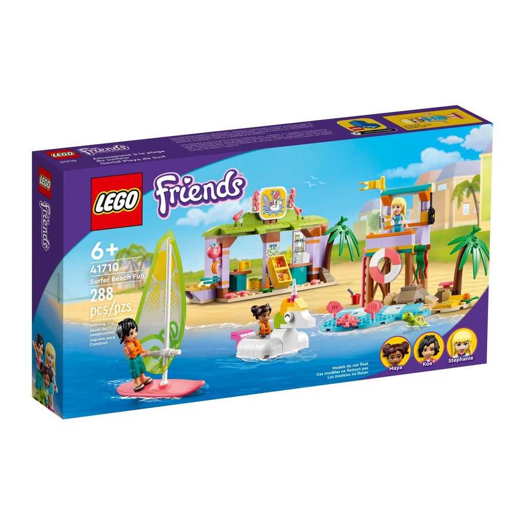 Friends Lego Genial Playa de Surf Edades 6+ # 41710 Artículo 288 Piezas | ARS-957816