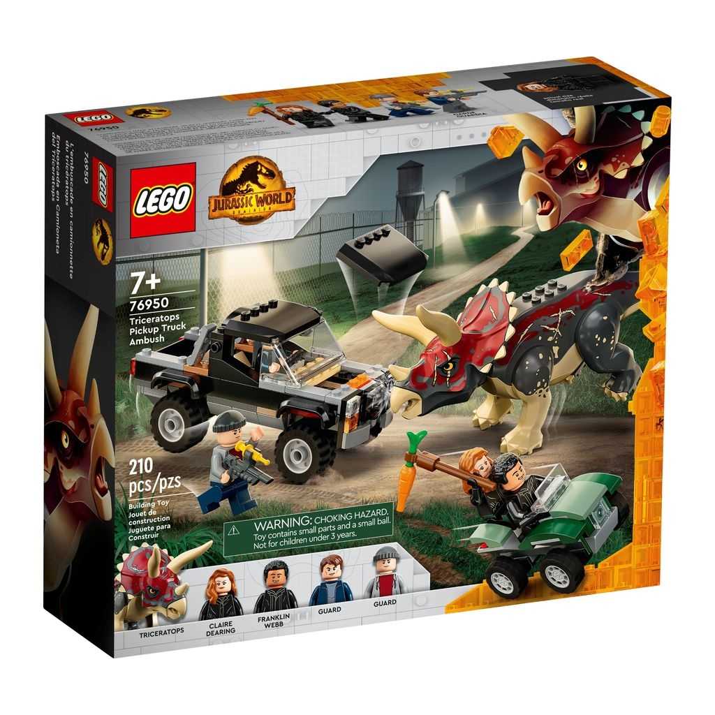 Jurassic World Lego Emboscada en Furgoneta del Triceratops Edades 7+ # 76950 Artículo 210 Piezas | QGS-157698